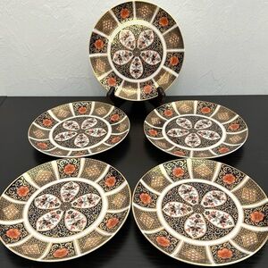 Antique Gallery 6” Gold Adorned Vintage Plates - Lot of 5